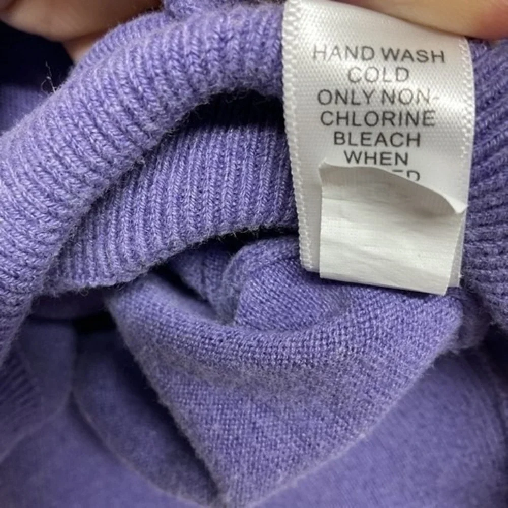 Banana Republic Luxury Blend Purple V-Neck Sweater Men L China Silk/Cotton/Cashm